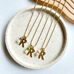 【gold：R】💚イニシャルネックレス