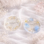 【フルオーダー】押し花レジン席札 キーホルダー ｜透明感×淡色｜ウェディング 結婚式