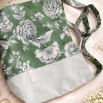 2wayショルダーバッグ　ハンドメイド　jardin ローズ柄　大容量