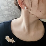 【限定セット販売】　桜ブローチ & 花びらピアス　イヤリング　フォーマル　卒園式　卒業式　入園式　入学式