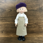 ドール服　4点セット　カフェ店員さん風　エプロン　ベレー帽ほか　ニコルちゃん　マドレーヌちゃんのお洋服　doll clothes  madelinedoll  clothes