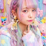 夢見る　キリンさんタッセル　ピアス　イヤリング　きりん　アニマル　ゆめかわ　パステルカラー