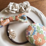 【再販】ママとお揃いリバティ☆ Betsy オシャレセット みかん