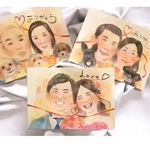 つながり似顔絵     両親記念品贈呈
