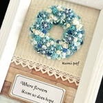 paperFlowerリース･LightBlue