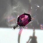 ロードライトガーネット　6.18ct　変形7角　ツメ留め　シルバーSV925リング