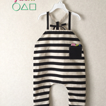 monochrome stripe yachiの楽ちんオシャレさろぺ ウロコデザインポッケ付き💕 