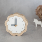 Sablé Clock｜石のような質感の置き時計｜ラテブラウン|  