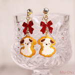 小さなアイシングクッキーいぬのピアス イヤリング