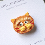【もそ】ugly-cute cat ねこパンマグネット｜ミニチュアフード｜sou_miniature