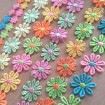 【7本セット-02】50cm 幅2.6cm、1.2cm マーガレット 花 ケミカルレース