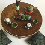 ミニチュア  レトロなちゃぶ台 お茶の時間  ７