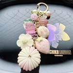 和菓子ごろごろキーホルダー 練り切り 和菓子 ぶどう　秋　どんぐり飴 うさぎ レジン キャンディー パステルカラー うさぎ 食品サンプル フェイクスイーツ ミニチュア 樹脂粘土