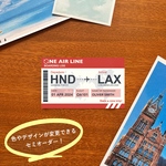 航空チケット風ステッカー【セミオーダー】