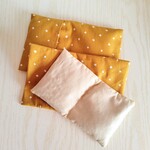 わんこ用サイズの小豆カイロ 芥子色ドット