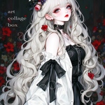 440  art collage box 人物ステッカー