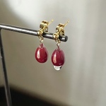 あずきの露ピアス(イヤリング) ショートタイプ