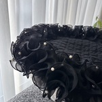新色🖤 black【レース増量版】たっぷりレース プリンセスカフェマット♡