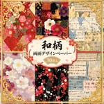 【デザインペーパー】花鳥風月　コラージュ　３０枚セット　A４　片面印刷 　和柄　０２２【コラージュ素材】