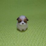 おちびシーズー ゴールド&ホワイト  パピー 羊毛フェルト