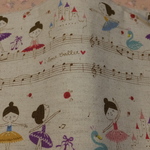 ハンドメイド*文庫本*ブックカバー＊バレリーナ＊音符♫