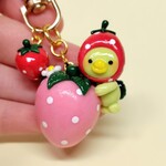 河童 かぱちぃ いちご かわいい キーホルダー ハンドメイド
