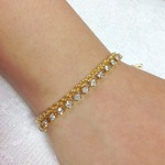 クリスタル💎ゴールドチェーンブレスレット