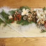 2016クリスマス☆ホワイトシャビーアクリルボードアレンジ