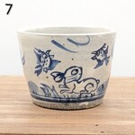 富士と兎の蕎麦猪口a