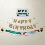 【ガーランド】選べる新幹線 誕生日 バースデー 新幹線 名入れ 壁面飾り 