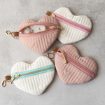 《期間限定》ミニハートポーチ｜キルティング（ヌビ）｜ゴミ袋ポーチ＆リップポーチ セット