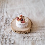 ミニチュア　ミニチュアケーキ　ミニチュアスイーツ　ベリーとチェリーといちじくのネイキッドケーキ