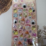 ぷくぷくシール　おばけ　立体シール　オレンジ