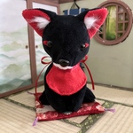 ぬいぐるみ 黒狐さん