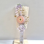つまみ細工  羽子板  藤の花