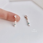 翠玉とミニパール＊イヤリング 