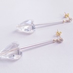heart glass stone♡stickピアス 