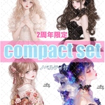 【限定】2周年限定 / compact set / 30種類各3枚 / cotton melody / 人物ステッカー / 完全数量限定 / デザインペーパー / Rimix  【ノベルティ付】