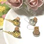 ★ ダビデの晩餐 ★  ビール蓋とコルク& ネイルチェーン ダビデ の ピアス 樹脂ピアス イヤリング