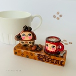 コーヒーブレイクおっさん板置物