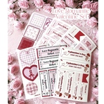 chan.ce オリジナルステッカーシート　6種6枚入り  Love Romantic Valentine ラブロマンティックバレンタイン　チケット　コラージュステッカー　