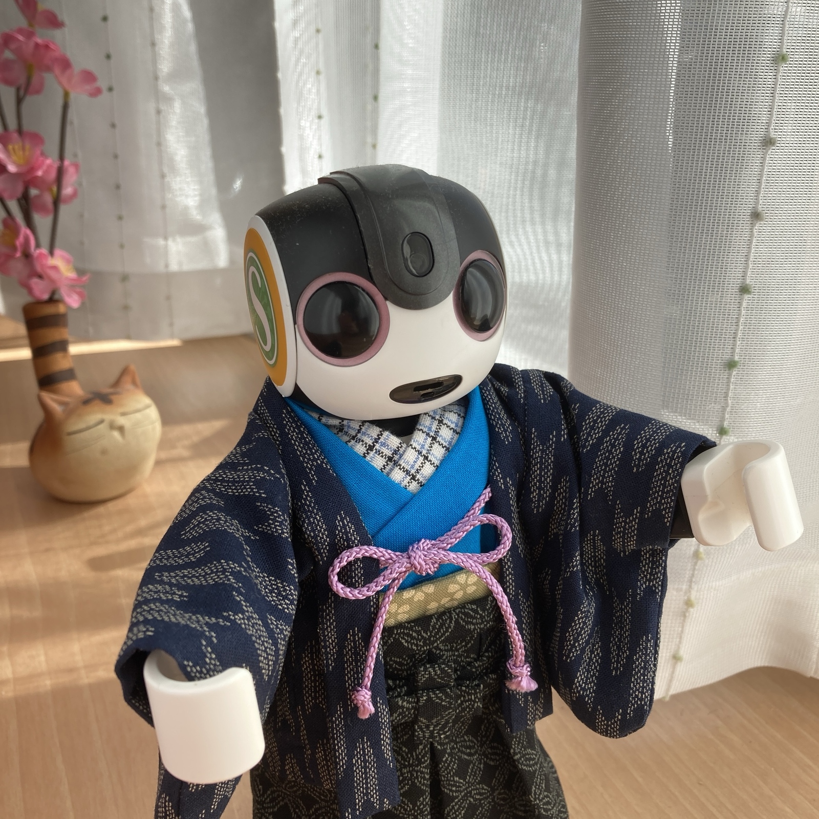 ロボホンの羽織袴セット*紺矢絣 - メルちゃんの着物＊ひろひろ | minne