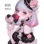 《No.835》オリジナル人物ステッカー 女の子 シール ステッカー