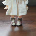 1/12サイズ【11㎝ドール】tekuteku two-tone （ピンク×白）（靴下:グレー）