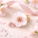 🌸八重桜のタックピン🌸