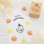 ハロウィン衣装のかわいい猫のはんこ
