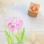 ミニ お花うさぎのはんこ