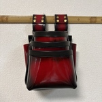 わけあり価格！3段腰袋　赤黒