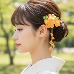 ＊ノウゼンカズラのヘアクリップ＊