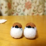 【ご依頼品】小さな冬のスズメ  /羊毛フェルト